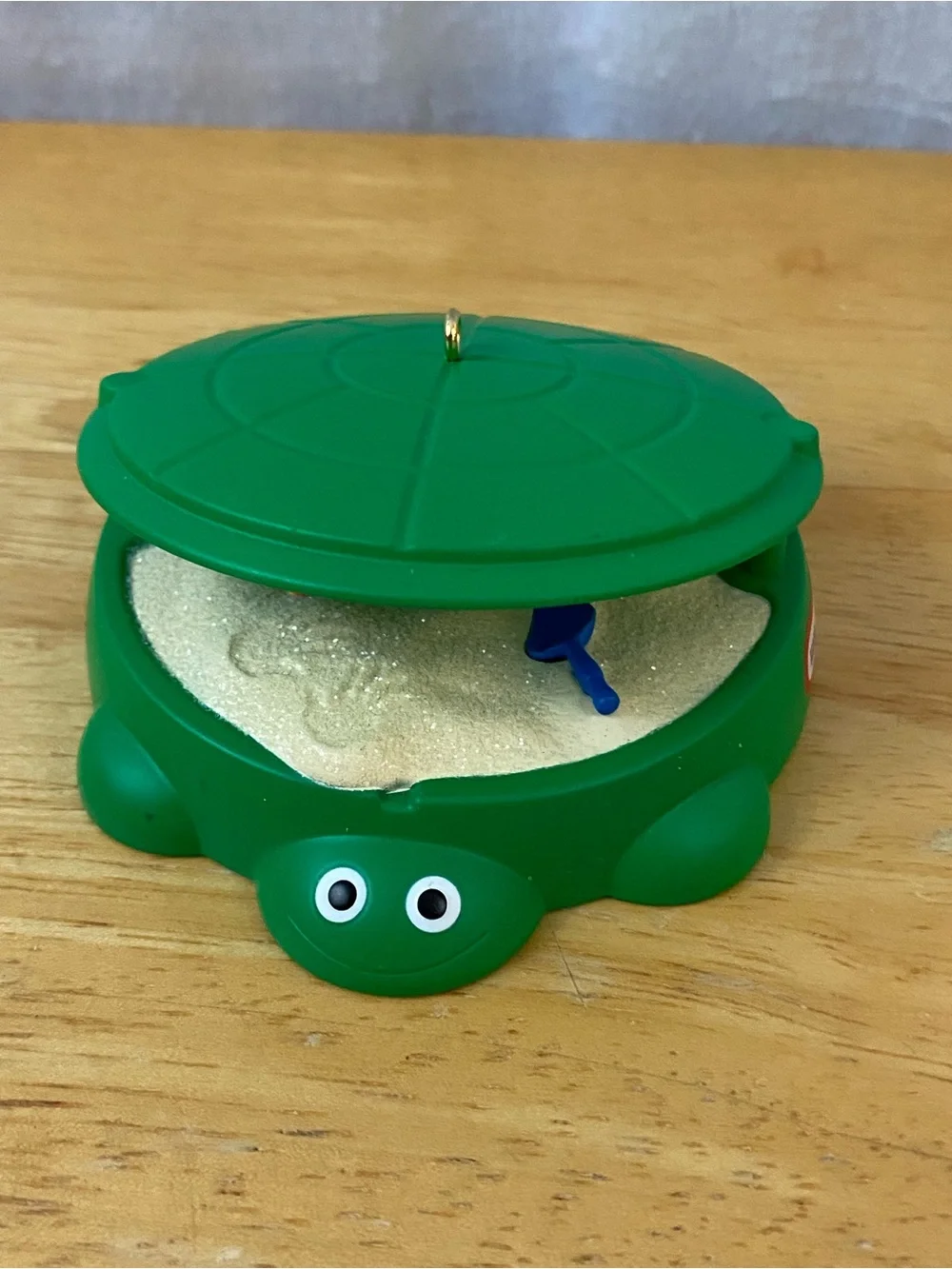 2014 Hallmark Little Tikes Green Turtle Sandbox Holiday Ornament